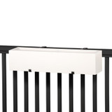White Modern Railing Planter on metal fence White Modern Railing Planter on metal fence