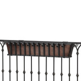 Venetian Railing Planter with oil rubbed bronze liner