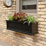 Black Promenade window box mounted