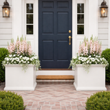 2 Laguna Planters flanking a front door