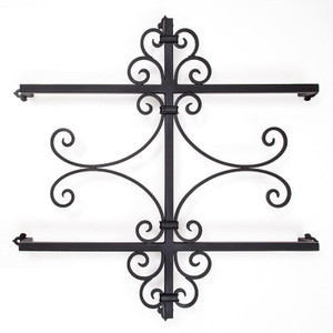 Frontal view 36" x 36" Tamarack Wrought Iron Exterior Accent on white background