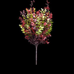 Multi-color 18" Outdoor UV Rated Eucalyptus Bush on black background Multi-color 18" Outdoor UV Rated Eucalyptus Bush on black background