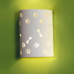 Dog Paw and Bone Canine Themed Sconce