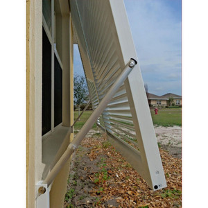 Side view of Aluminum Hurricane Rated Bahama Shutter