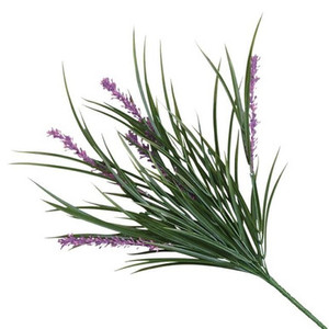 22" Flowering Outdoor UV Rated Liriope Grass with purple flowers