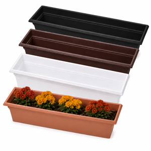 Terracotta, white, brown or black Countryside Window Box Liners on white background