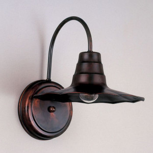 Radial Shade Porch Light in oil rubbed bronze