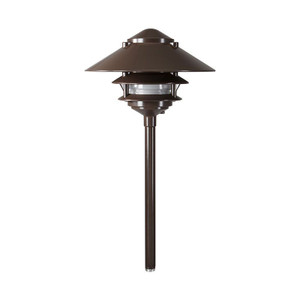 Large Top Hat Tiered Line Voltage Path Light Large Top Hat Tiered Line Voltage Path Light
