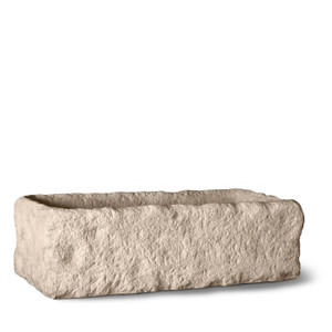 Stone Trough Planter in Tiza finish  on white background