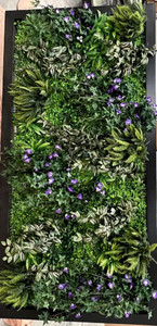 Framed UV Outdoor Rated Replica Living Walls with black fiberglass frame