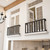 2 Simple faux balconies mounted on inside of home
