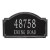 Williamsburg Address Plaque black background silver lettering