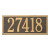 Double Frame  Address Plaque Bronze Background Gold Lettering