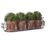 Parisian Railing Planter with pots