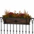 Medallion Railing Planter filled with fall foliage with oil rubbed bronze liner on railing
