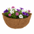 Replacement Liner for Traditional Wall Basket planted with multi color flowers