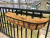 Rail Mounting Kit With Hayrack Brackets with a hayrack window box installed on wrought iron fence Rail Mounting Kit With Hayrack Brackets with a hayrack window box installed on wrought iron fence