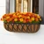 Arch Hayrack window box mounted under window fall flowers