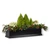 Black fiberglass Laguna Window Box with winter arrangement.