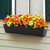 Black Galvanized 2-in-1 Metal Tapered Window Box or Liner installed on window.