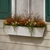 White Galvanized 2-in-1 Metal Tapered Window Box or Liner