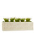 Jaadar Fiberstone Window Box in Natural finish with floral arrangement.