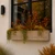 Jaadar Fiberstone Window Box in Antigua finish with fall floral arrangement on a contemporary home