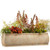 Barrel Fiberstone Window Box with floral arrangement in Antigua Finish.