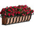 Pacific Heights Copper Window Box with red flowers
