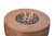 Zaragoza round fire table shown in oxido