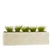 Jaadar Fiberstone Window Box in Natural finish with floral arrangement.