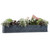 Jaadar Fiberstone Window Box in zinc finish with floral arrangement.