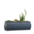 Barrel Fiberstone Window Box with floral arrangement in Zinc Finish.