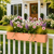 Real Copper window box or Liner on white railing