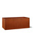 Rectangle Corten steel planter on white background