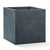 Modern Fiberstone Planter in square, zinc finish on white background Modern Fiberstone Planter in square, zinc finish on white background