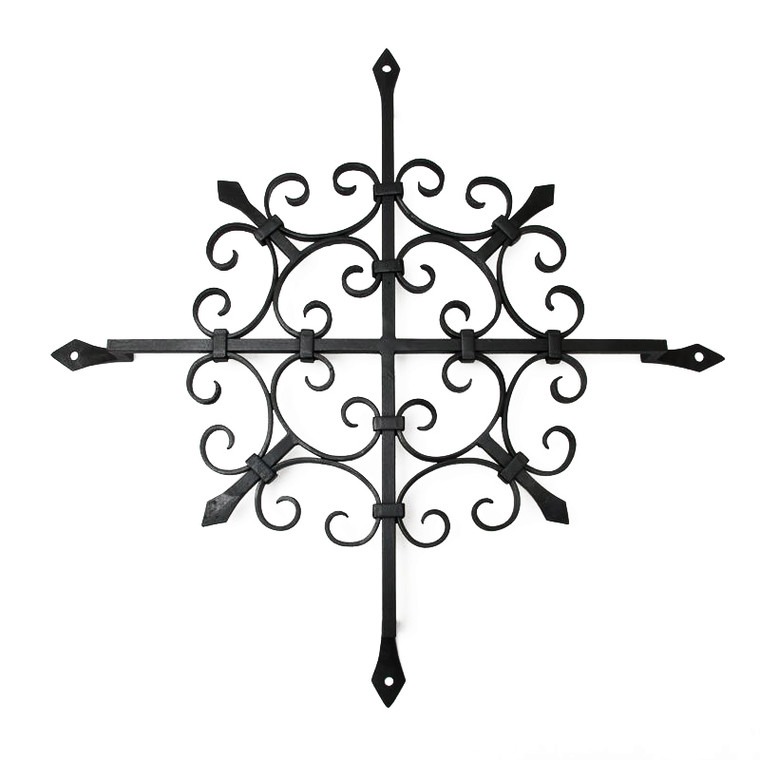 26" x 26" La Velona Wrought Iron Exterior Accent on a white background