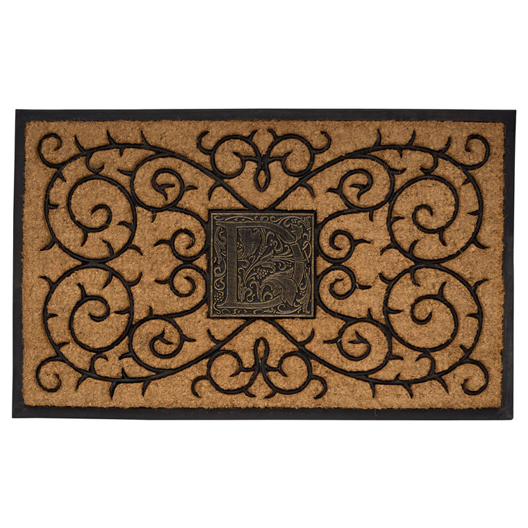 Personalized Monogram Door Mat with letter D