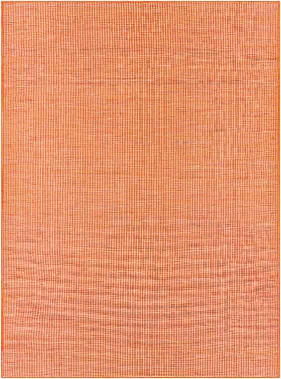 Preppy Pasadena Burnt Orange Outdoor Rug