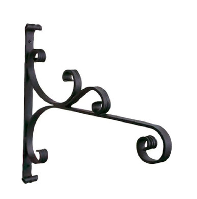 Beverly hanging bracket, scrollwork, powder coated for rust resistance