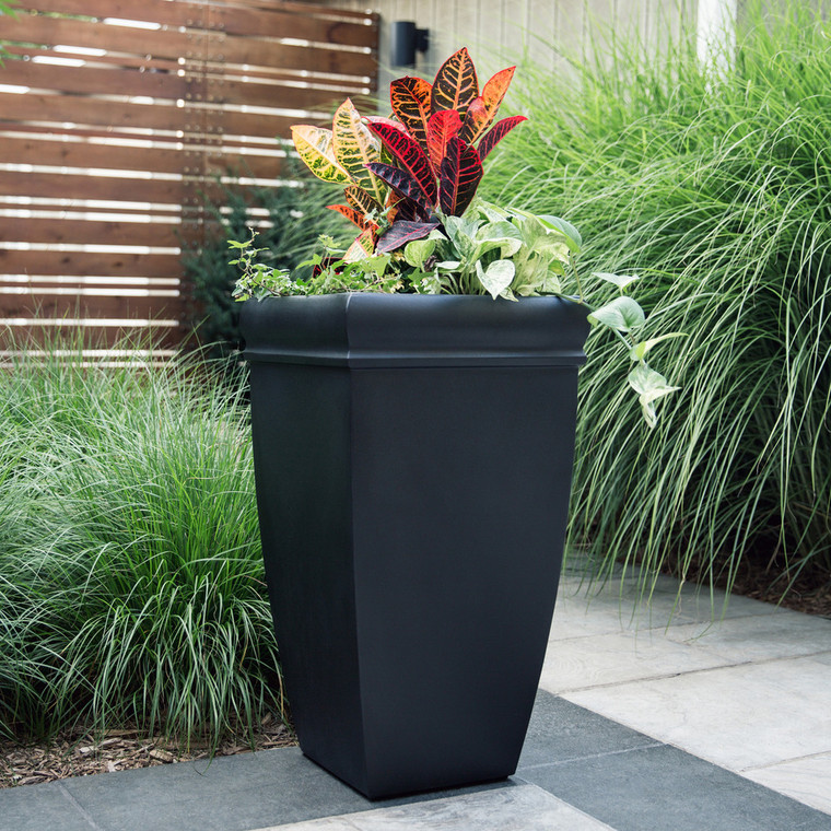 Black Chantilly 28" Planter