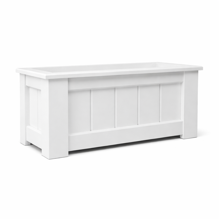 Coronado PVC Rectangle Planter on white background
