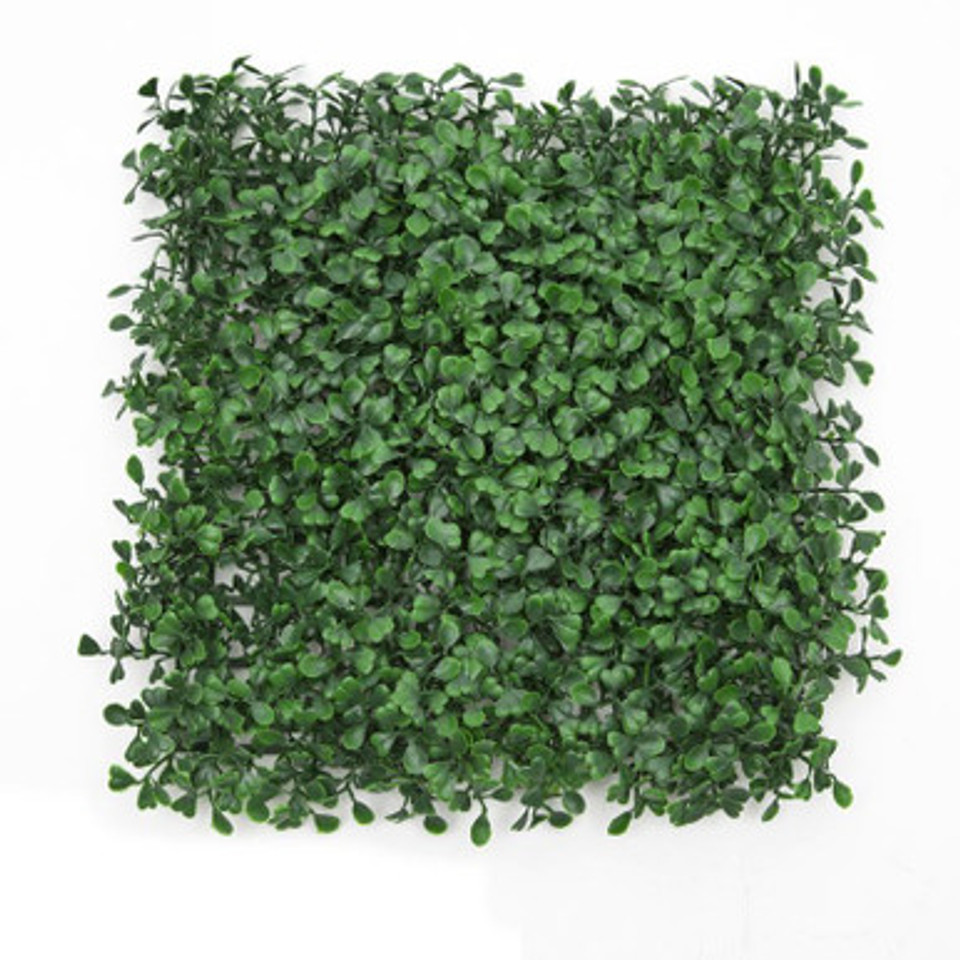 Outdoor Artificial Boxwood Mats Create Faux Green Walls & Hedges