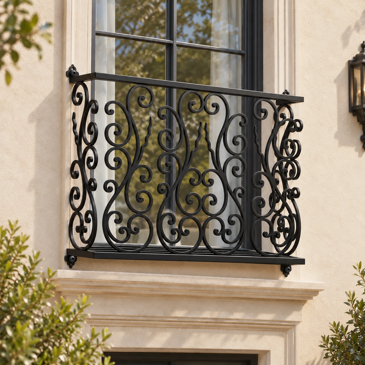 A faux balcony installed on a home