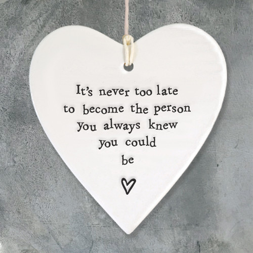 Porcelain round heart-It’s never too late