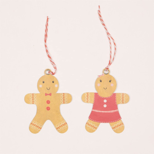Set of 6 Roger & Dolly Gingerbread Man Gift Tags
