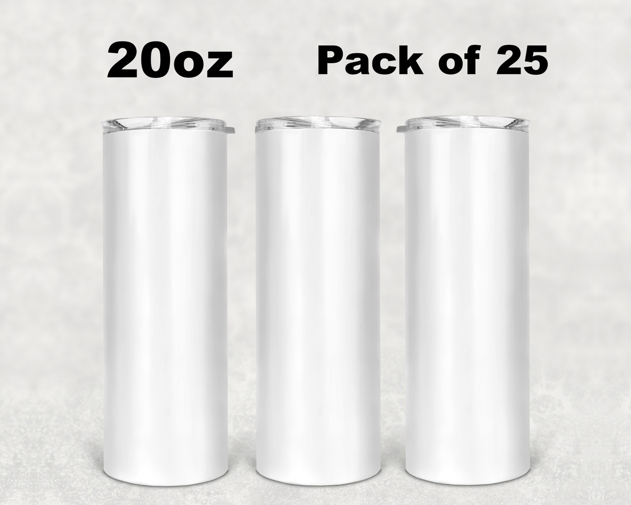 25-Pack 20oz Sublimation Skinny Tumbler
