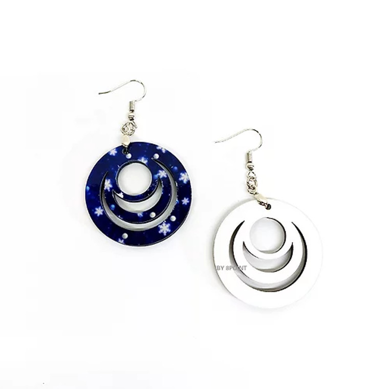 Flower Circle Shape Earring - MDF