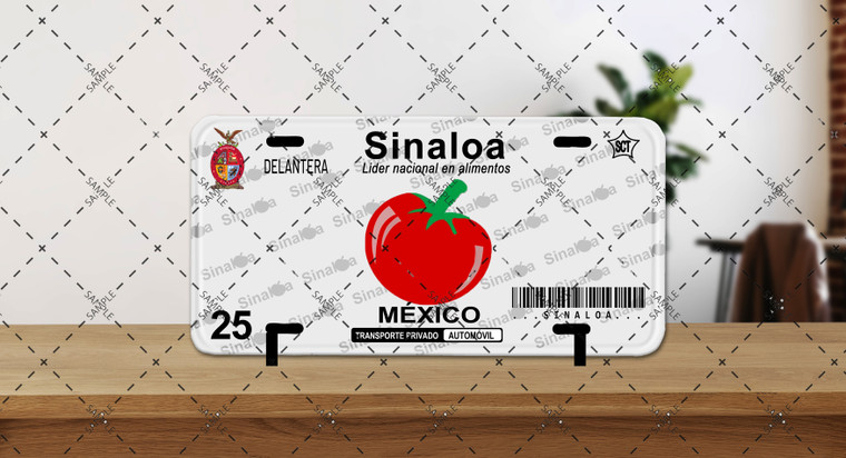 License Plate - Sinaloa 1 -  PNG FILE ONLY