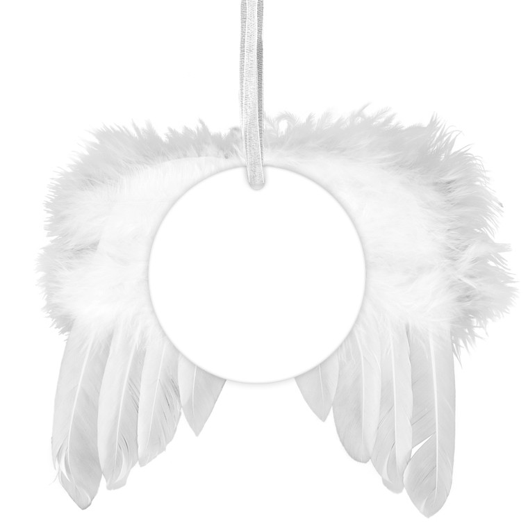 Sublimation Blank angel wing ornament with feather wing, sublimation ornament x 10pcs - Free Shipping